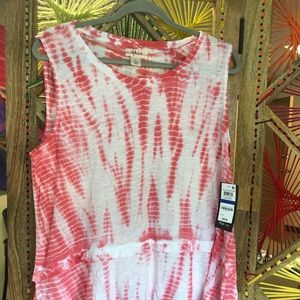 Pink and white tie-dye Style & Co tank top